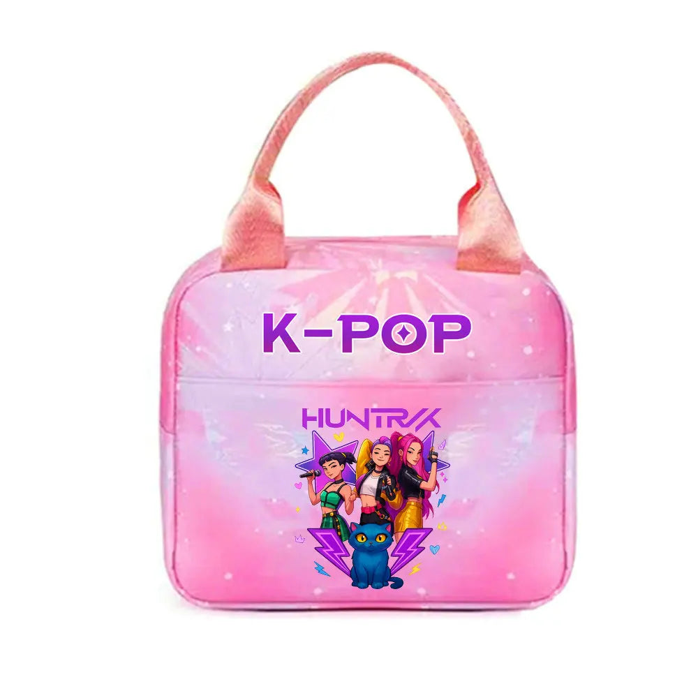 Lunch Bag KPop Demon Hunters Huntrix Et Derpy Rose