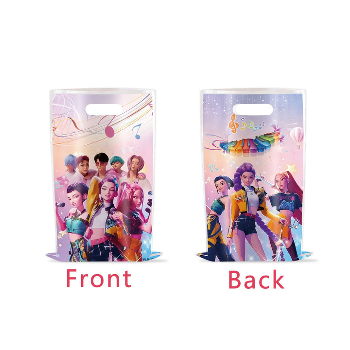 Décoration Anniversaire KPop Demon Hunters Sac Plastique Huntrix Lot De 10