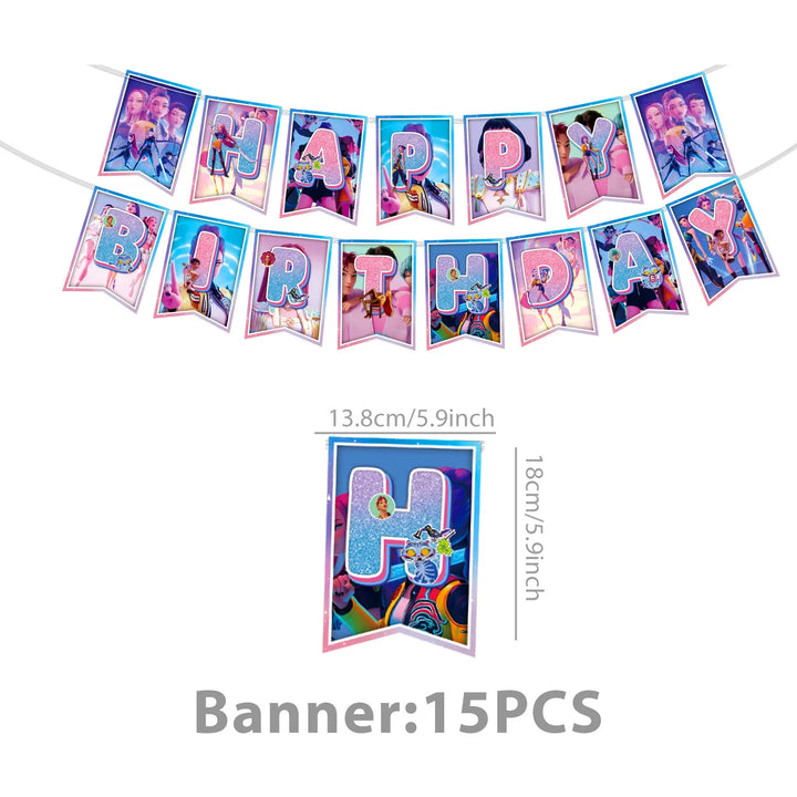 Décoration Banderole Anniversaire KPop Demon Hunters