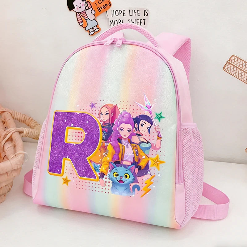 Sac d'Ecole KPop Demon Hunters Lettre Prénom