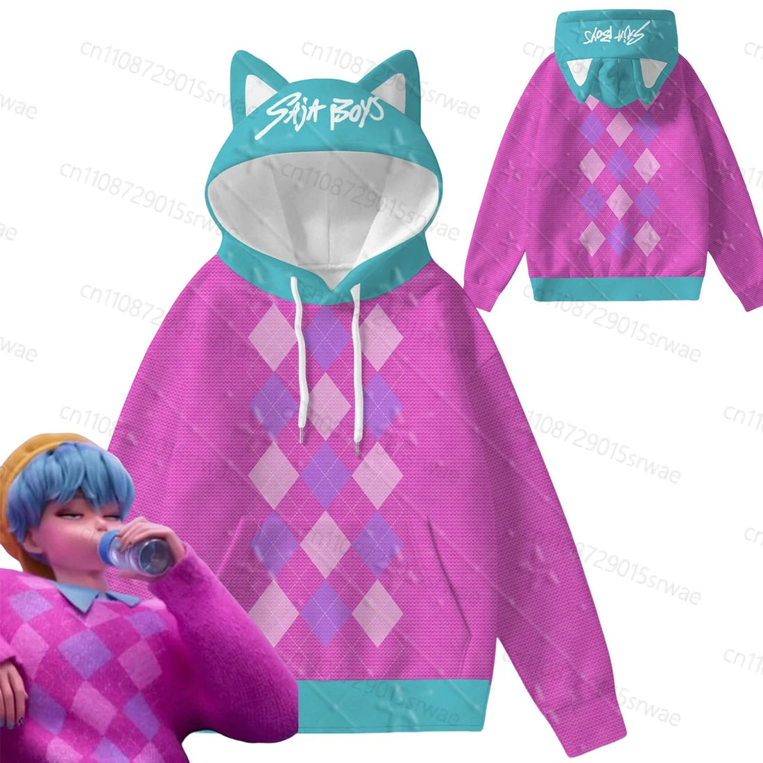 Pull KPop Demon Hunters Baby avec Oreilles de Chat