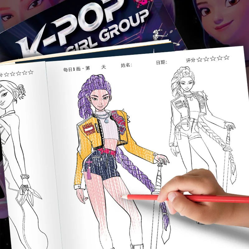 Livre De Coloriage KPop Demon Hunters Huntrix — photo 4