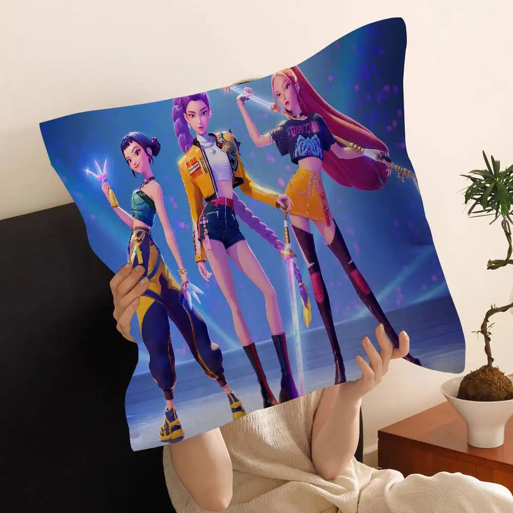 Housse de Coussin KPop Demon Hunters Huntrix Golden — photo 10