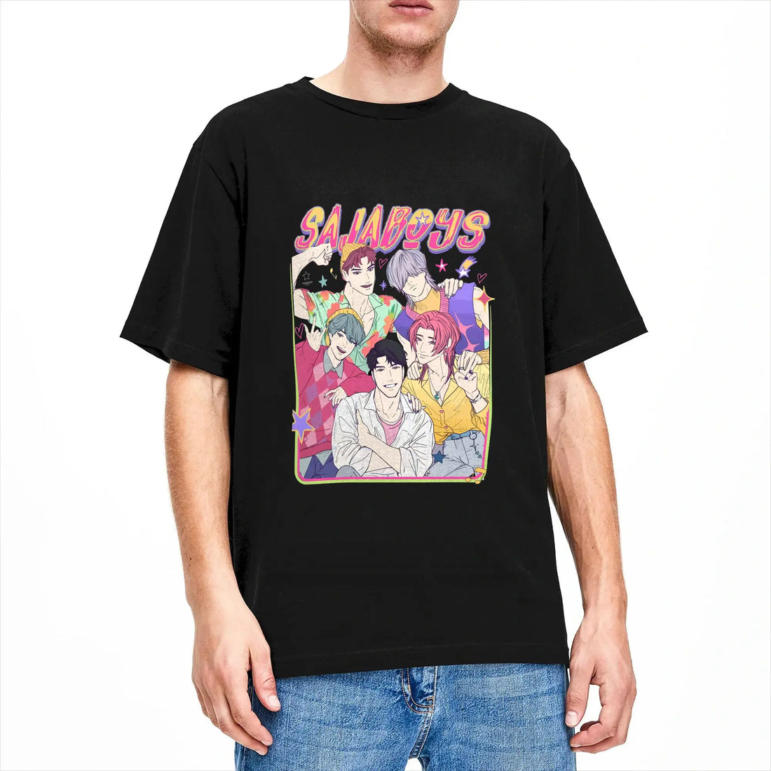 T-shirt KPop Demon Hunters Saja Boys Noir — photo 2