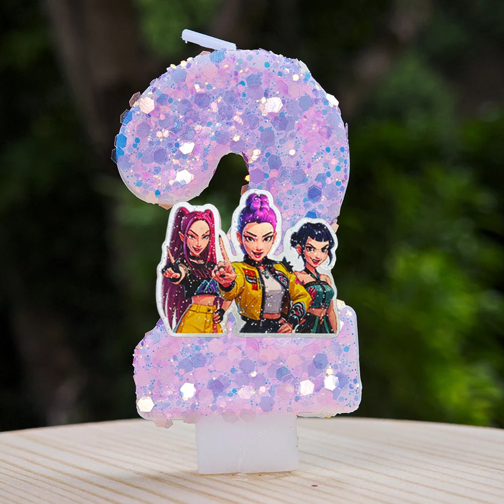 Bougies Anniversaire KPop Demon Hunters Huntrix Film — photo 50
