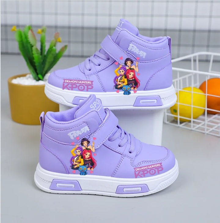 Chaussures Montante KPop Demon Hunters Huntrix Et Derpy Violette