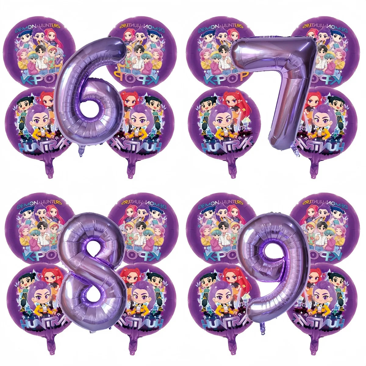 Ballon Anniversaire Chiffres KPop Demon Hunters Lot De 16 — photo 3