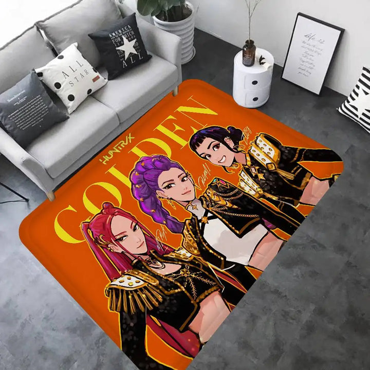 Tapis KPop Demon Hunters Golden Orange