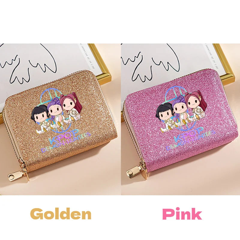 Portefeuille KPop Demon Hunters Huntrix Golden Kawaii