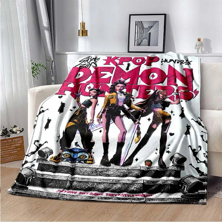Couverture Polaire KPop Demon hunters Huntrix
