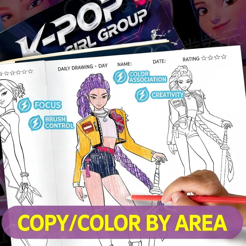 Livre De Coloriage KPop Demon Hunters Huntrix — photo 6