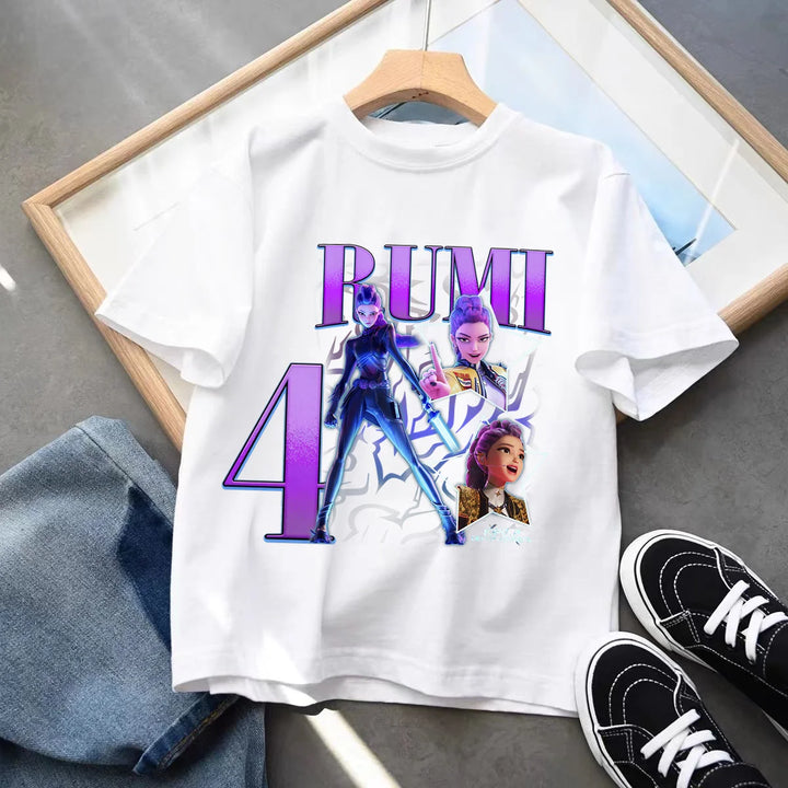 T-shirt KPop Demon Hunters Anniversaire 4ans