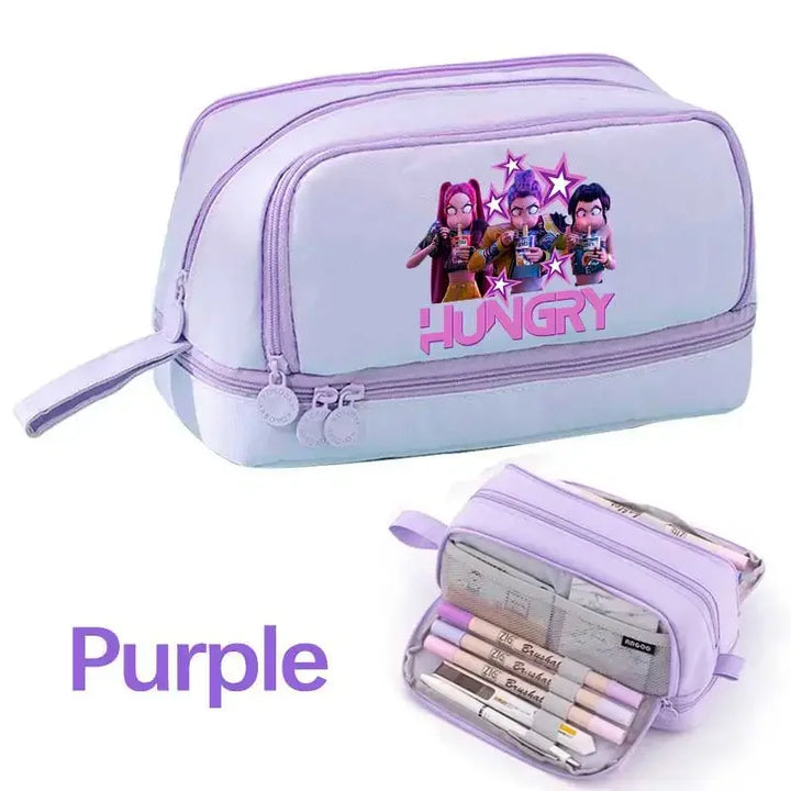 Trousse Scolaire KPop Demon Hunters Hungry Violet