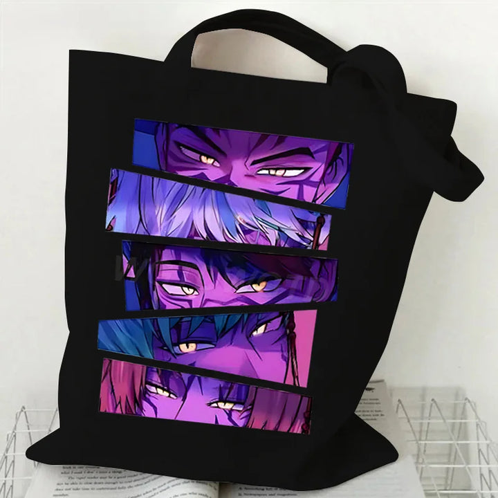 Tote Bag KPop Demon Hunters Saja Boys Démon Noir