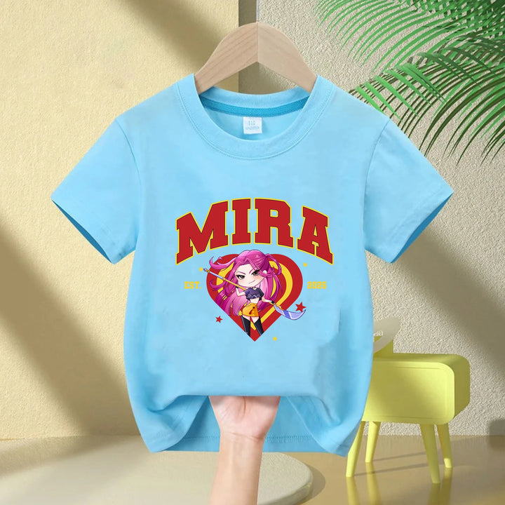 T-shirt Enfant KPop Demon Hunters Huntrix Mira Bleu