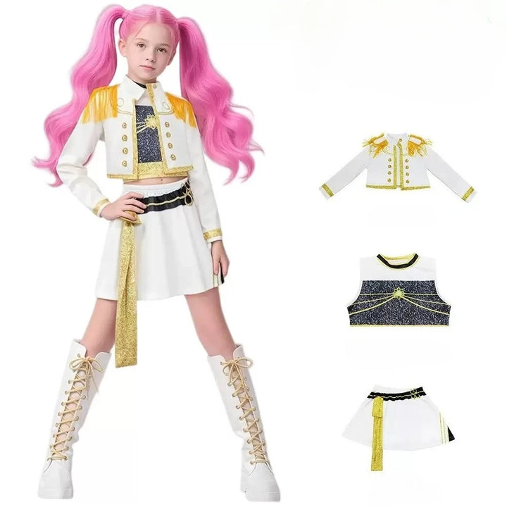 Déguisement Enfant KPop Demon Hunters Mira Tenue Blanche