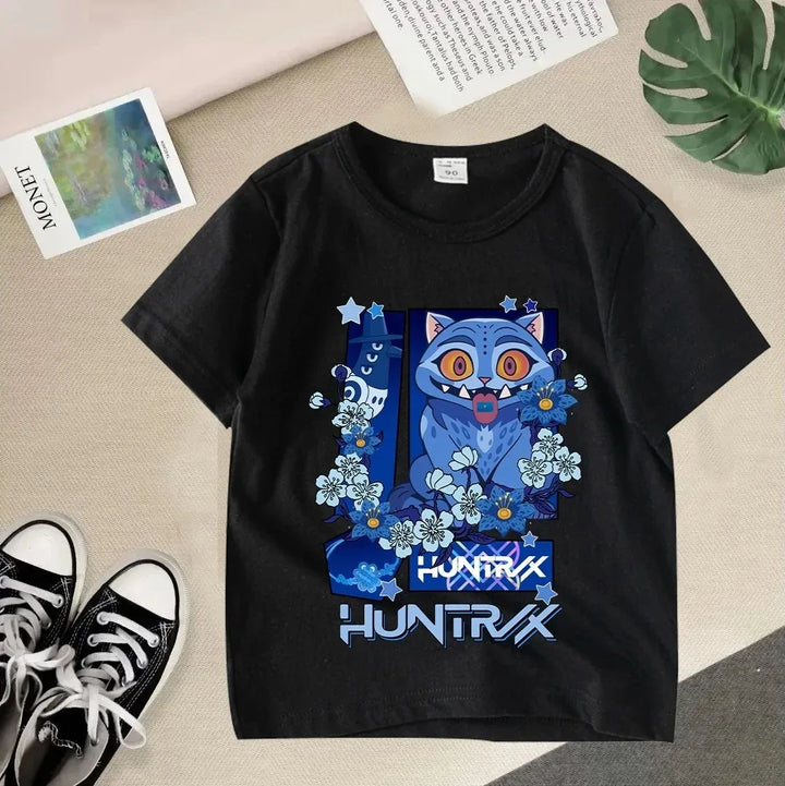 T-Shirt Enfant KPop Demon Hunters Derpy Fleurs