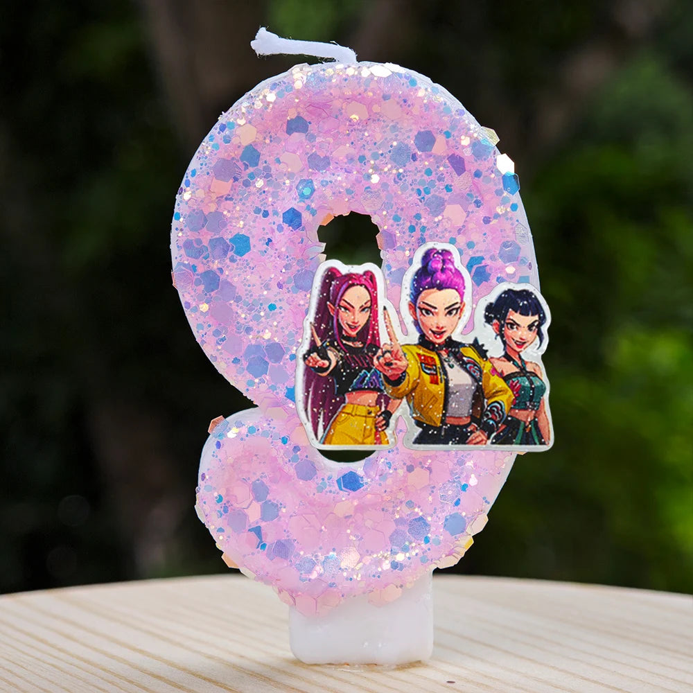 Bougies Anniversaire KPop Demon Hunters Huntrix Film — photo 26