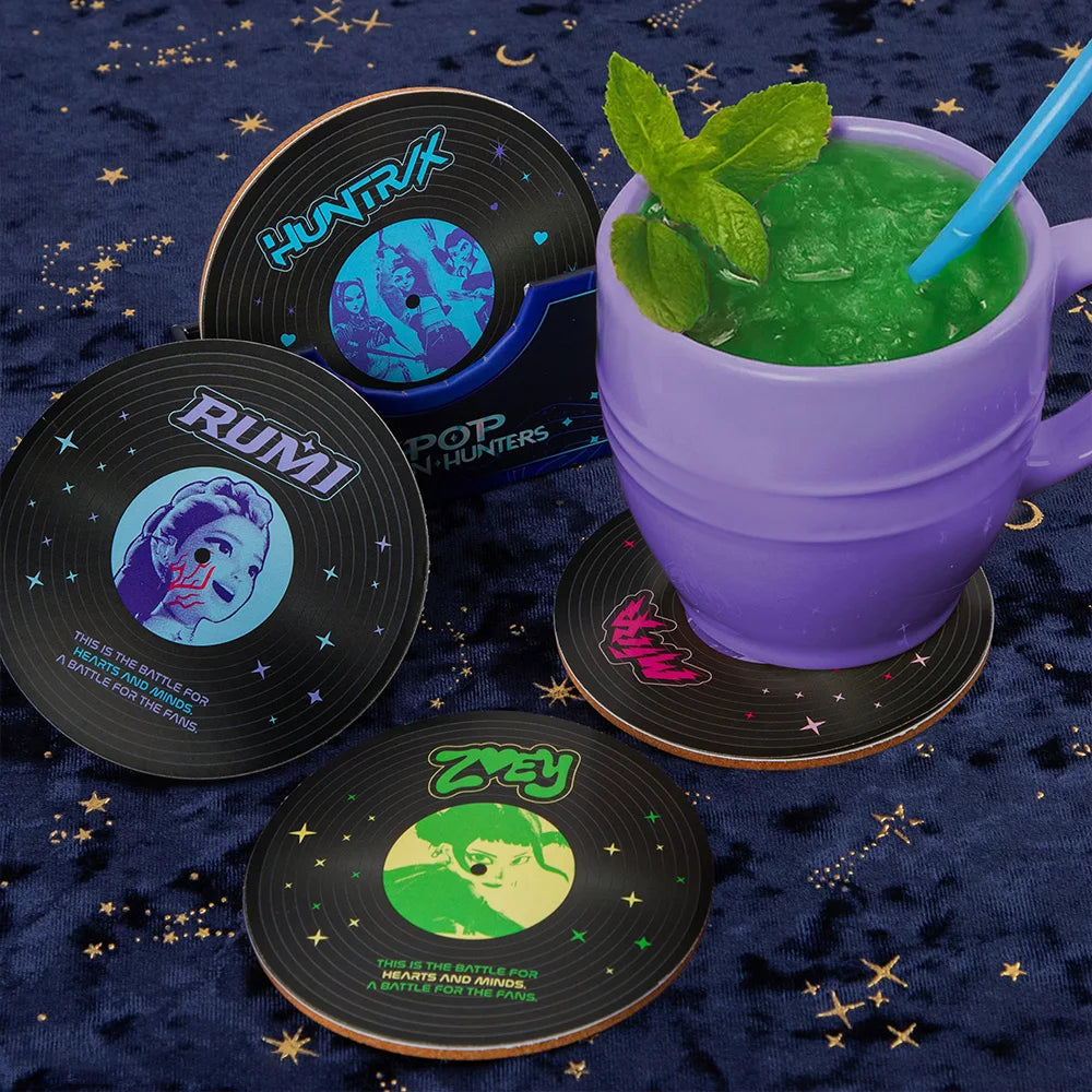 Lot de 4 Dessous de Verre KPop Demon Hunters Huntrix