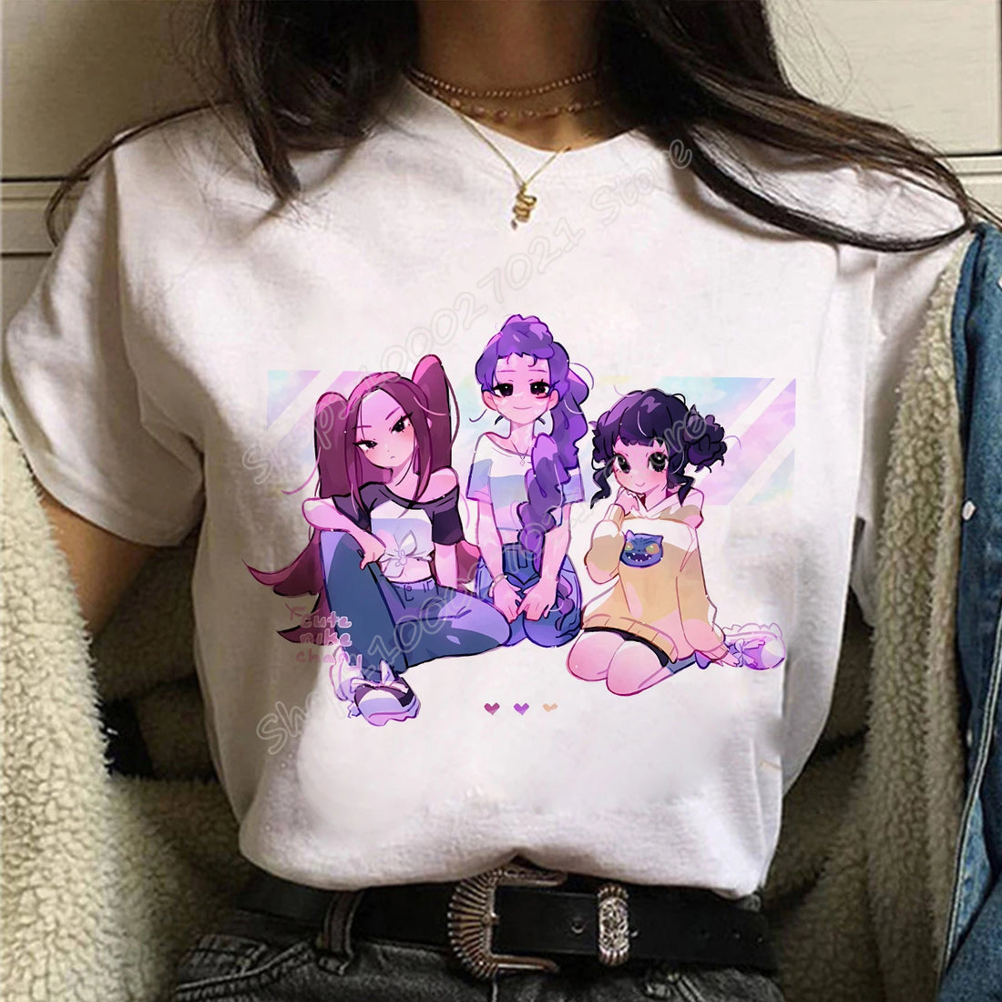 T-shirt KPop Demon Hunters Fille