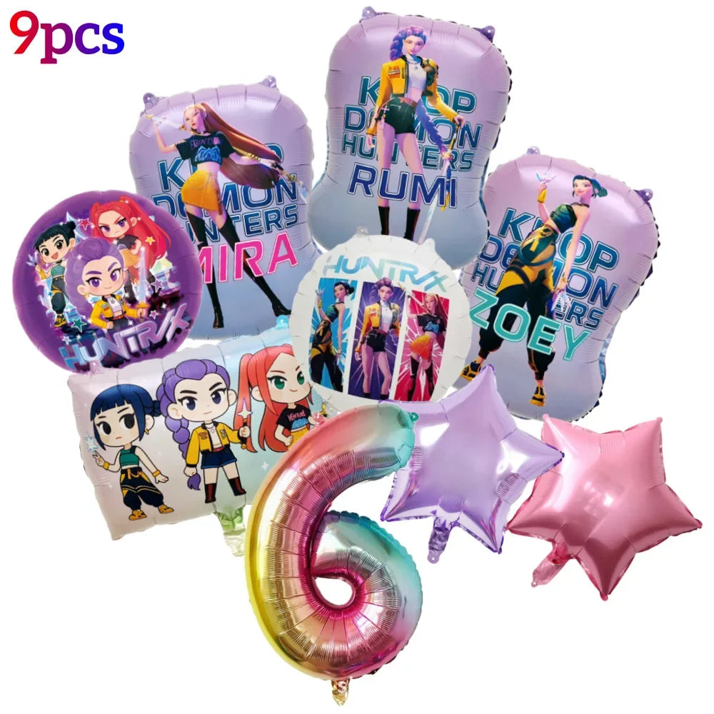 Ballons Anniversaire KPop Demon Hunters Huntrix Lot De 16 — photo 12
