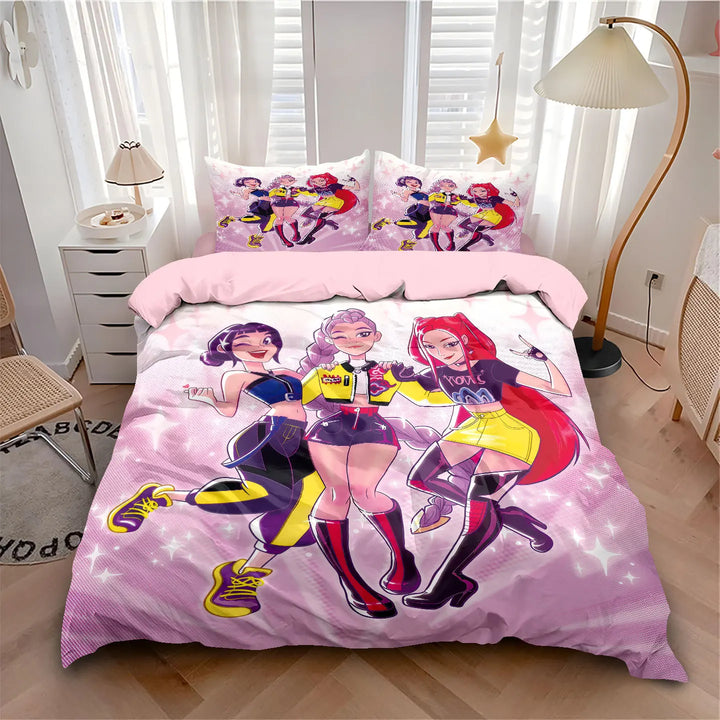Housse De Couette KPop Demon Hunters Huntrix