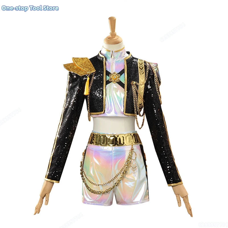 Cosplay Enfant  KPop Demon Hunters Huntrix Mira Golden