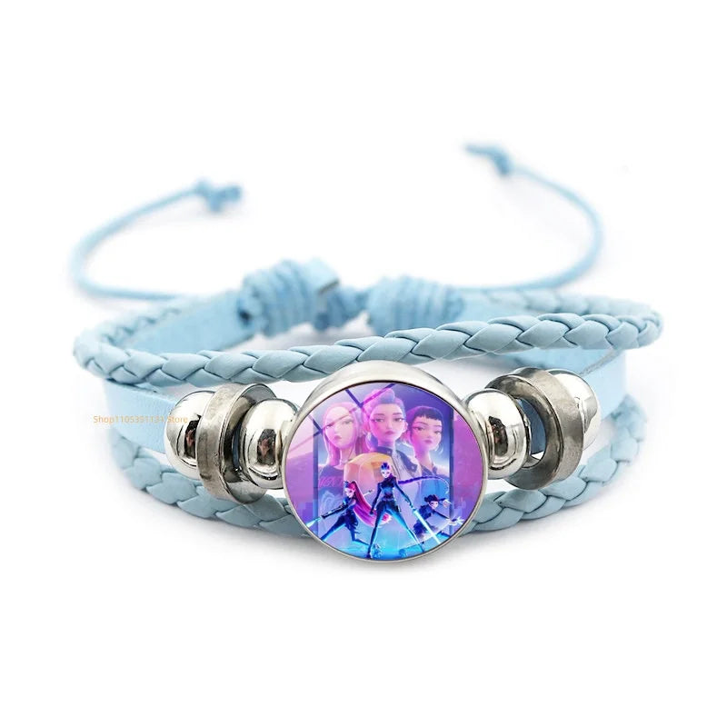 Bracelet Tressé KPop Demon Hunters Bleu