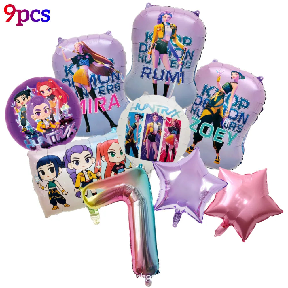 Ballons Anniversaire KPop Demon Hunters Huntrix Lot De 16 — photo 19