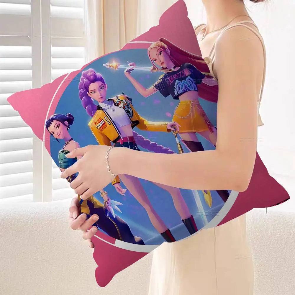 Housse de Coussin KPop Demon Hunters Huntrix Zoey Golden — photo 14