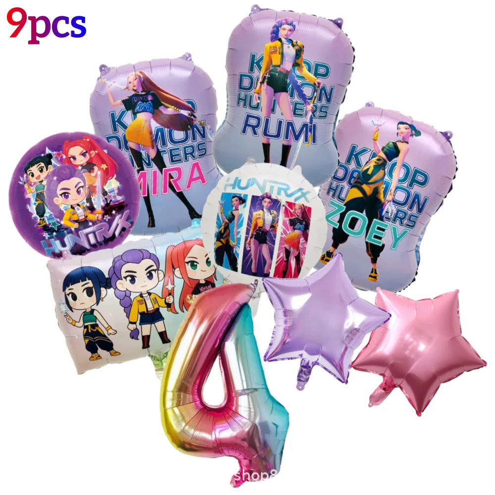 Ballons Anniversaire KPop Demon Hunters Huntrix Lot De 16 — photo 16