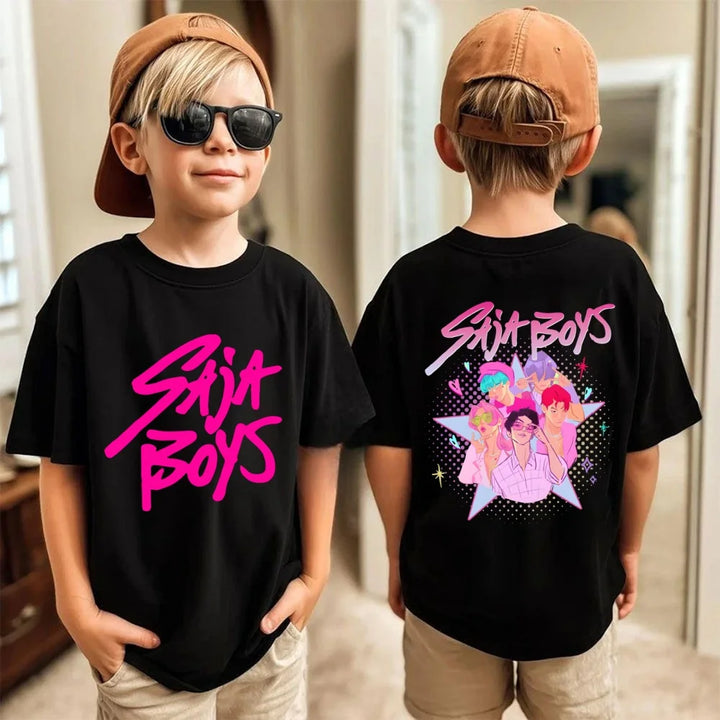 T-shirt Enfant KPop Demon Hunters Saja Boys Etoile