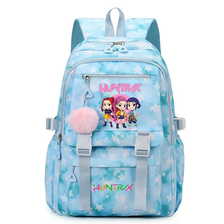 Sac à Dos Ecole KPop Demon Hunters Huntrix Enfant Bleu