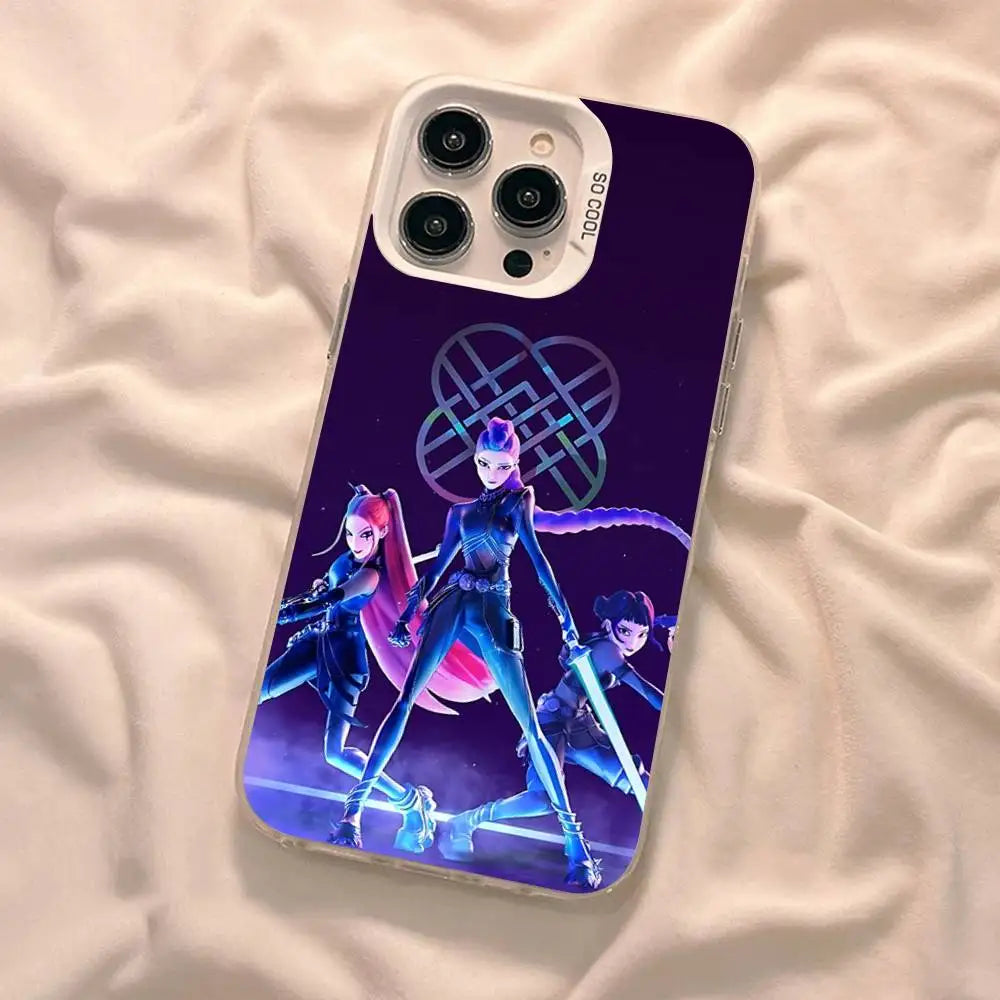 Coque iPhone KPop Demon Hunters Huntrix Tenue Blanche