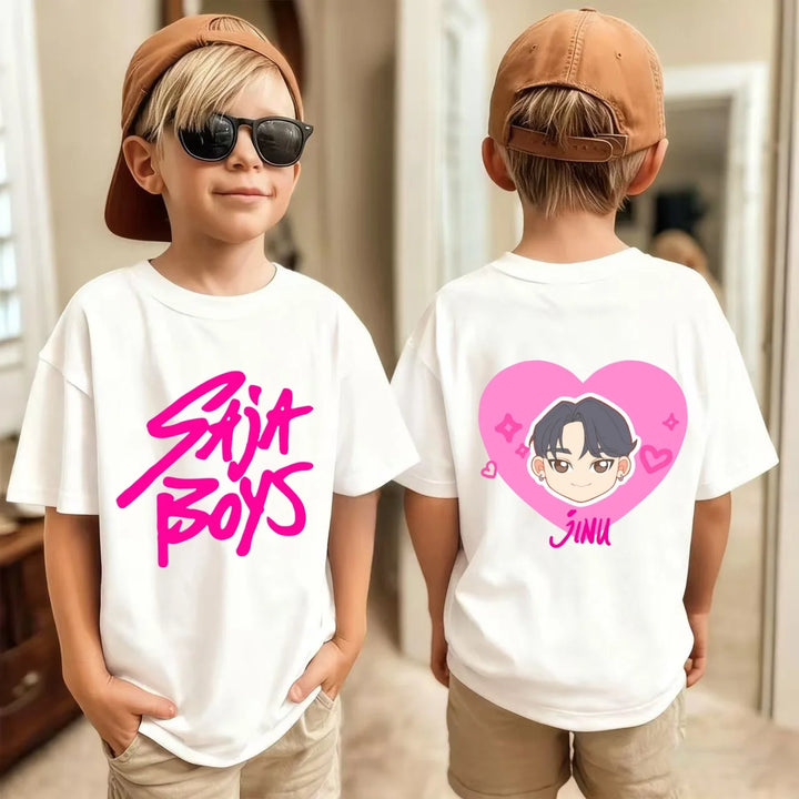 T-shirt Enfant KPop Demon Hunters Jinu Coeur