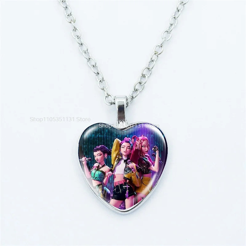 Collier KPop Demon Hunters Huntrix Dessin Animé
