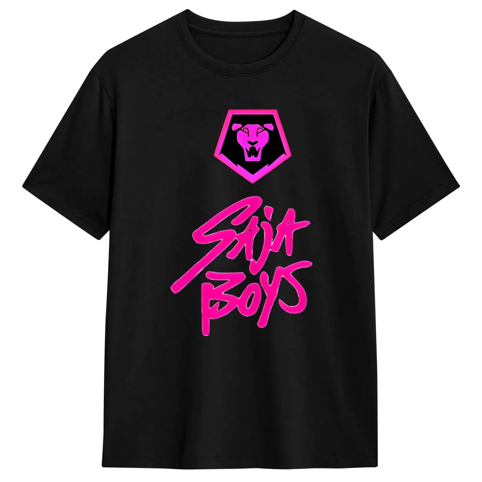 Saja Lion Logo T-shirt Men Y2K Funny T Shirts Summer Round Neck Harajuku Tees Cheap Oversize Tops