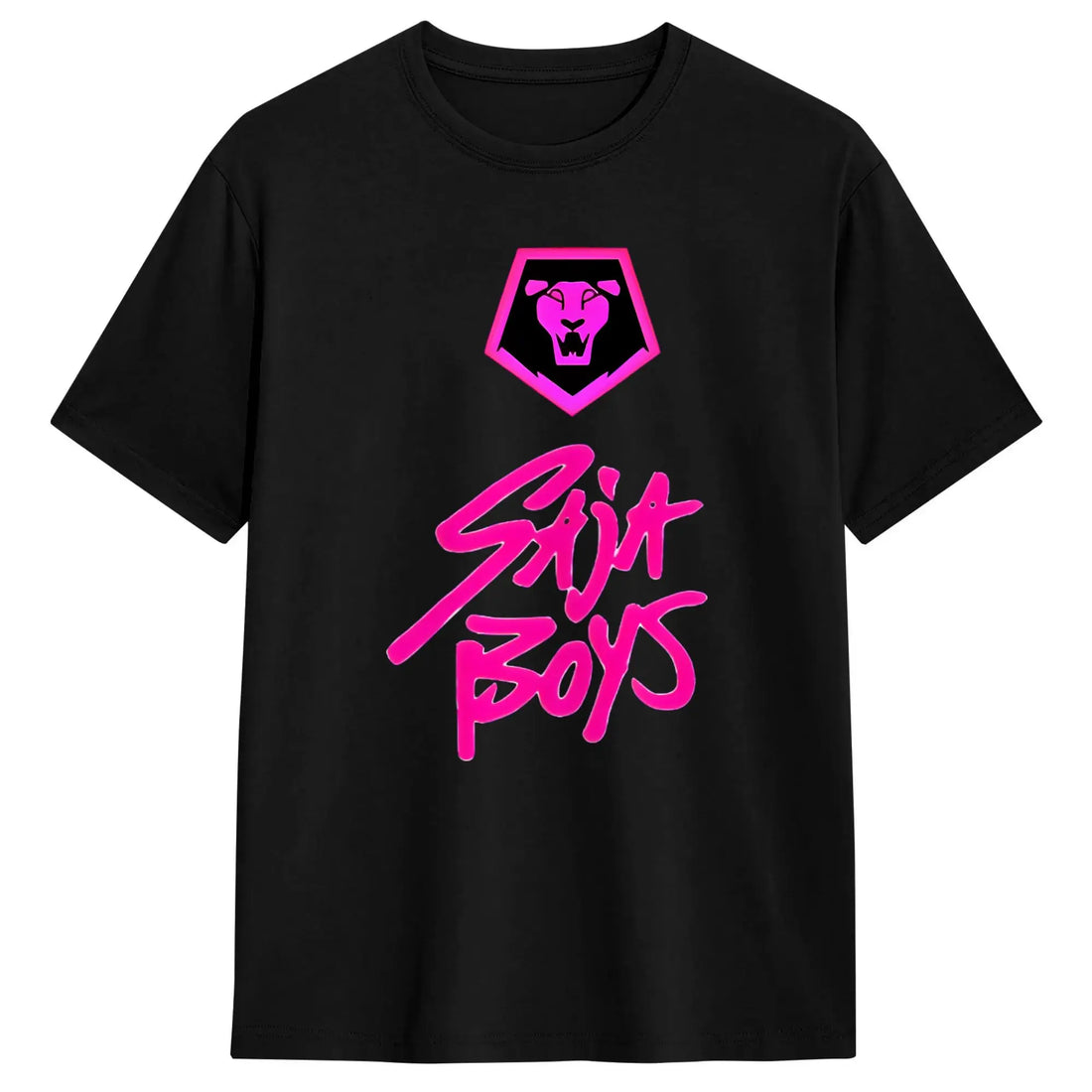 Saja Lion Logo T-shirt Men Y2K Funny T Shirts Summer Round Neck Harajuku Tees Cheap Oversize Tops