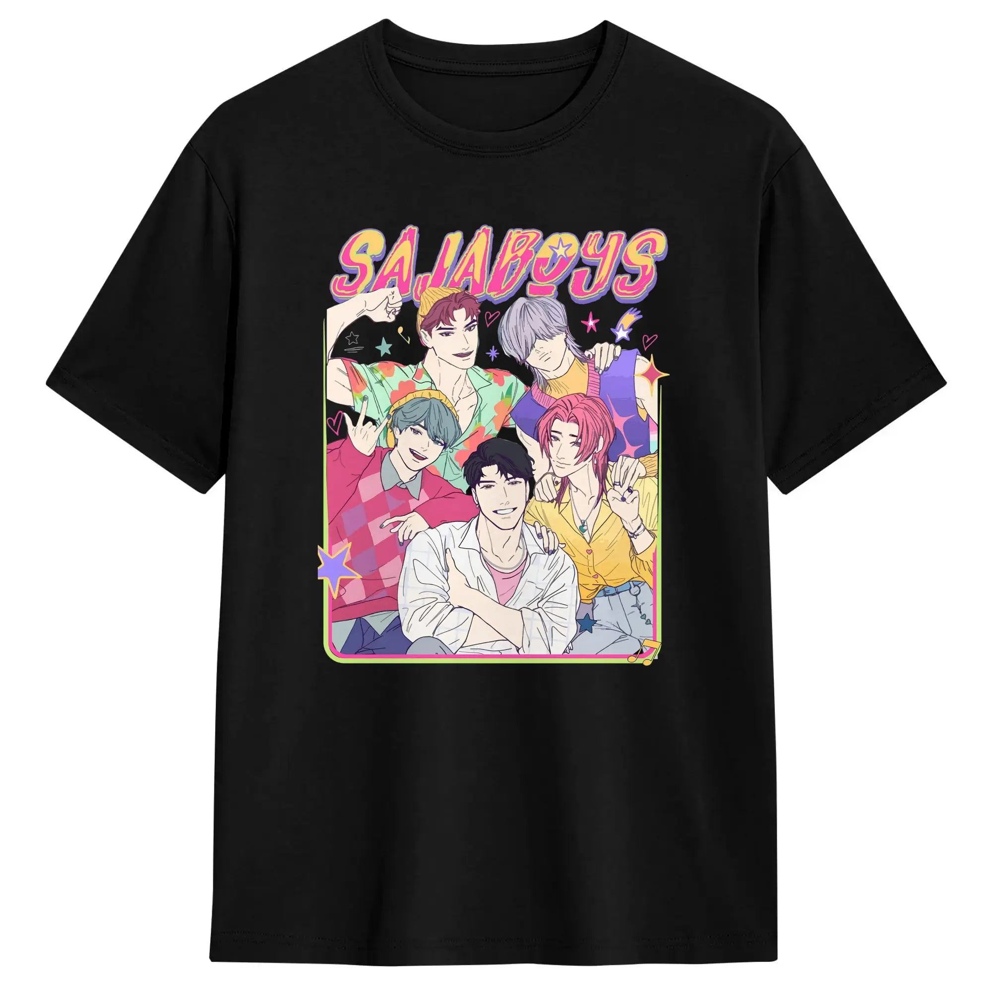 T-shirt KPop Demon Hunters Saja Boys Noir