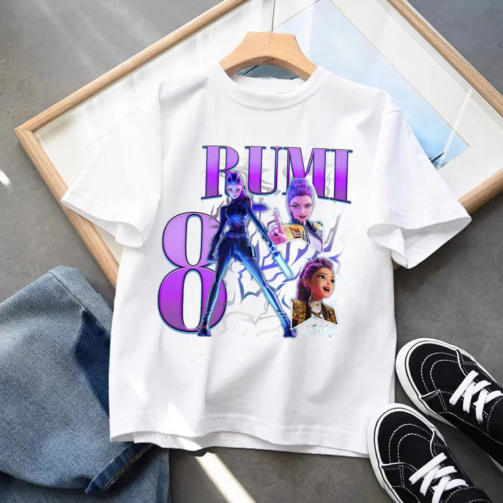 T-shirt KPop Demon Hunters Anniversaire 8ans