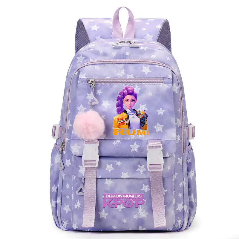 Sac à Dos Ecole KPop Demon Hunters Huntrix Bleu — photo 16