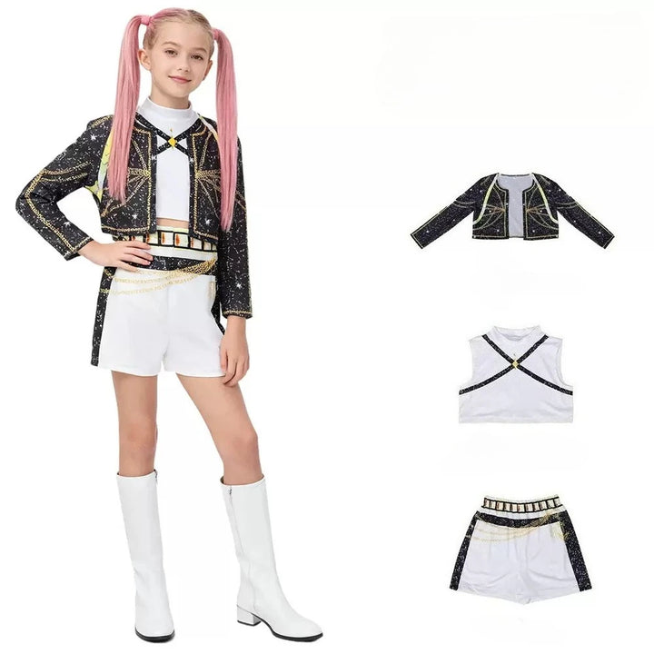 Déguisement Enfant KPop Demon Hunters Mira Huntrix Tenue Noir