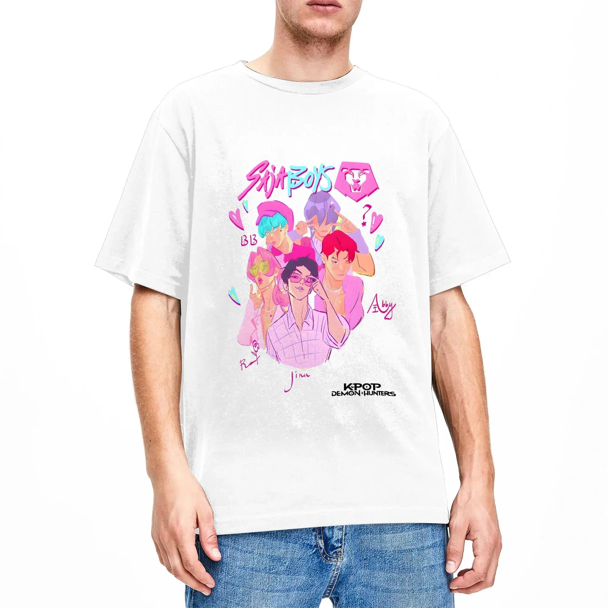 T-shirt KPop Demon Hunters Saja Boys Blanc — photo 2