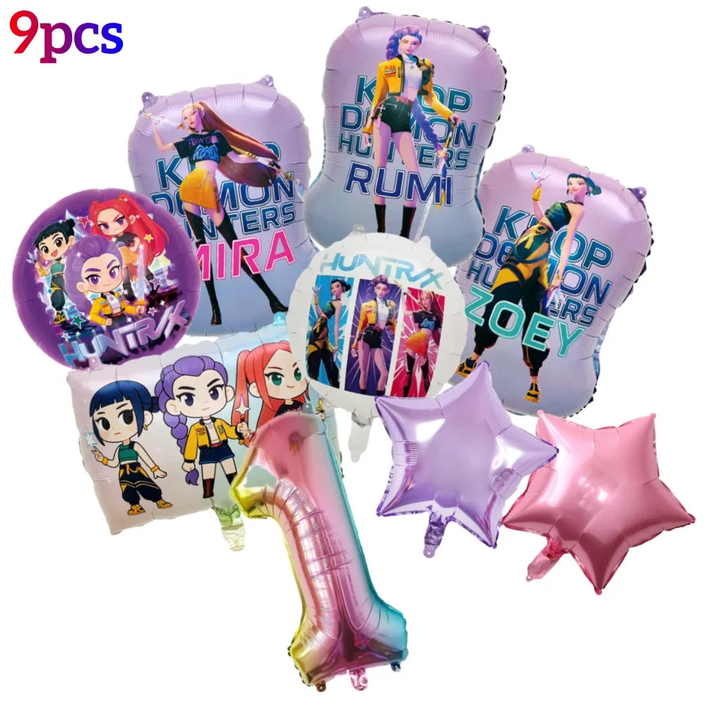 Ballons Anniversaire KPop Demon Hunters Huntrix Lot De 16 — photo 9