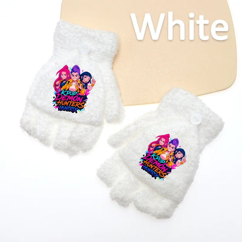 Gants KPop Demon Hunters Cartoon Blanc