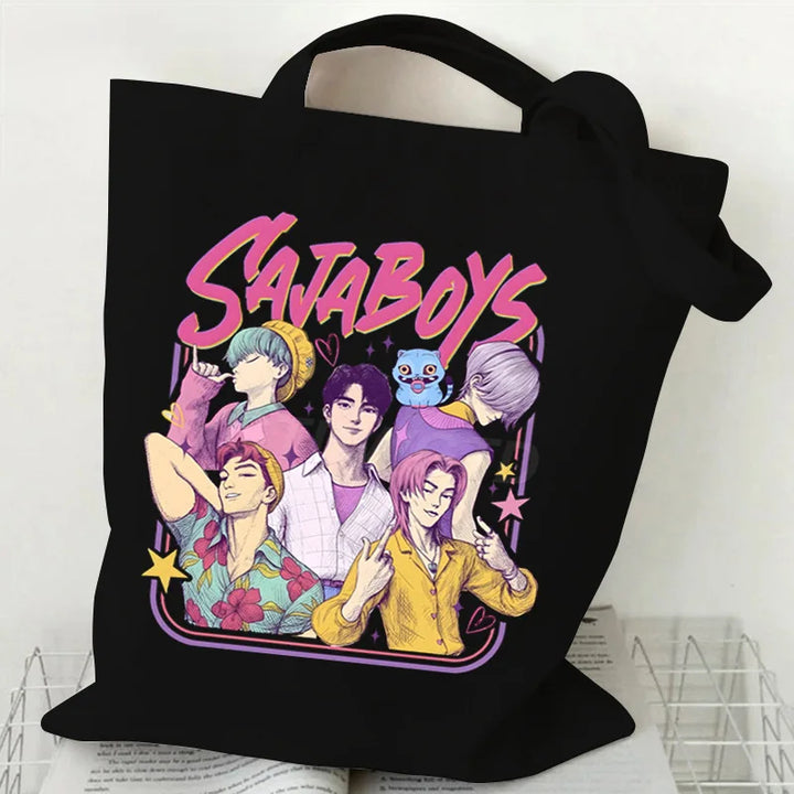 Tote Bag KPop Demon Hunters Saja Boys Noir