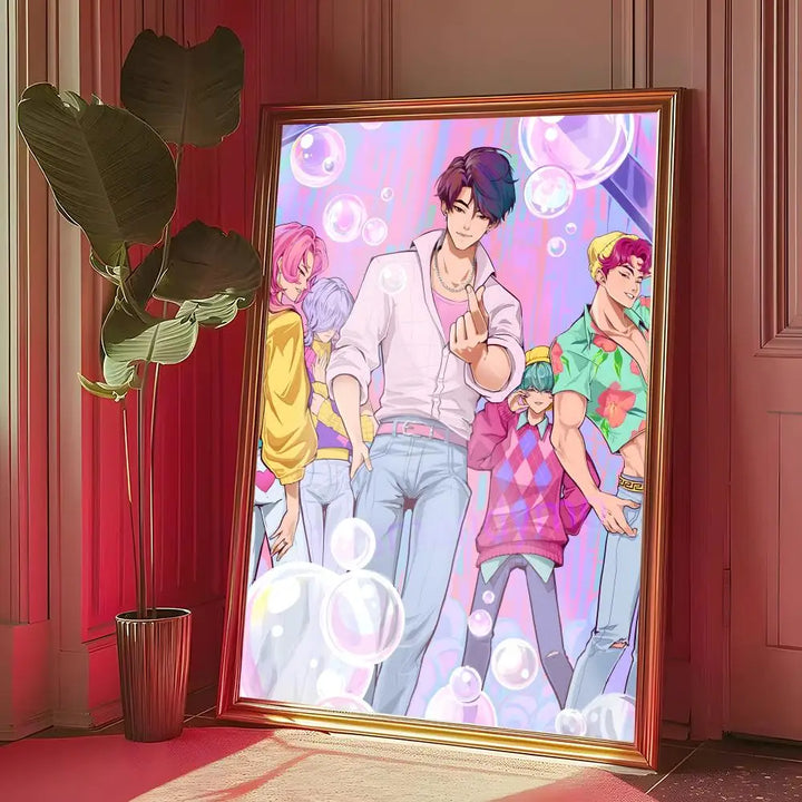 Poster KPop Demon Hunters Saja Boys Chambre