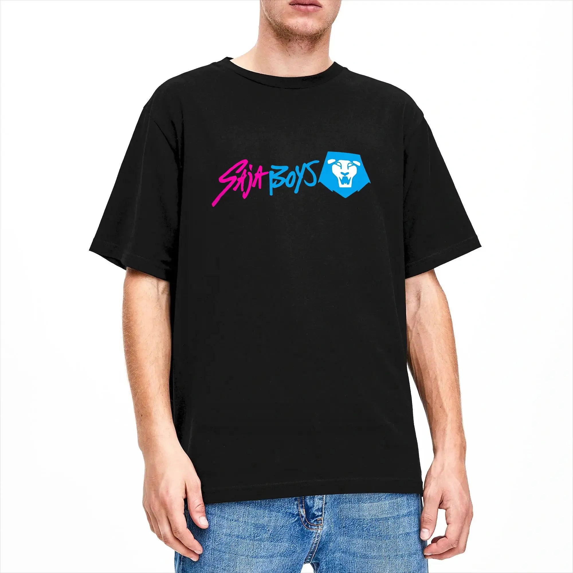 T-shirt KPop Demon Hunters Saja Boys Logo Noir — photo 2