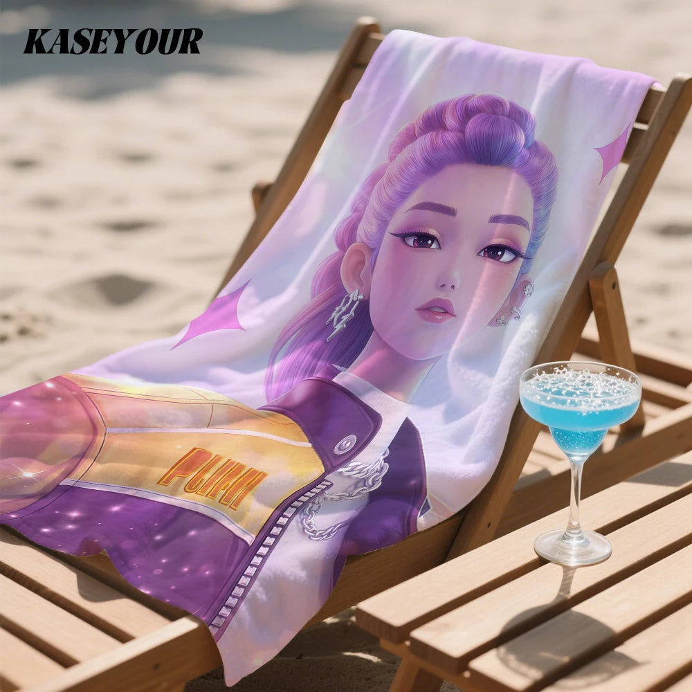 Serviette De Plage KPop Demon Hunters Huntrix Rumi
