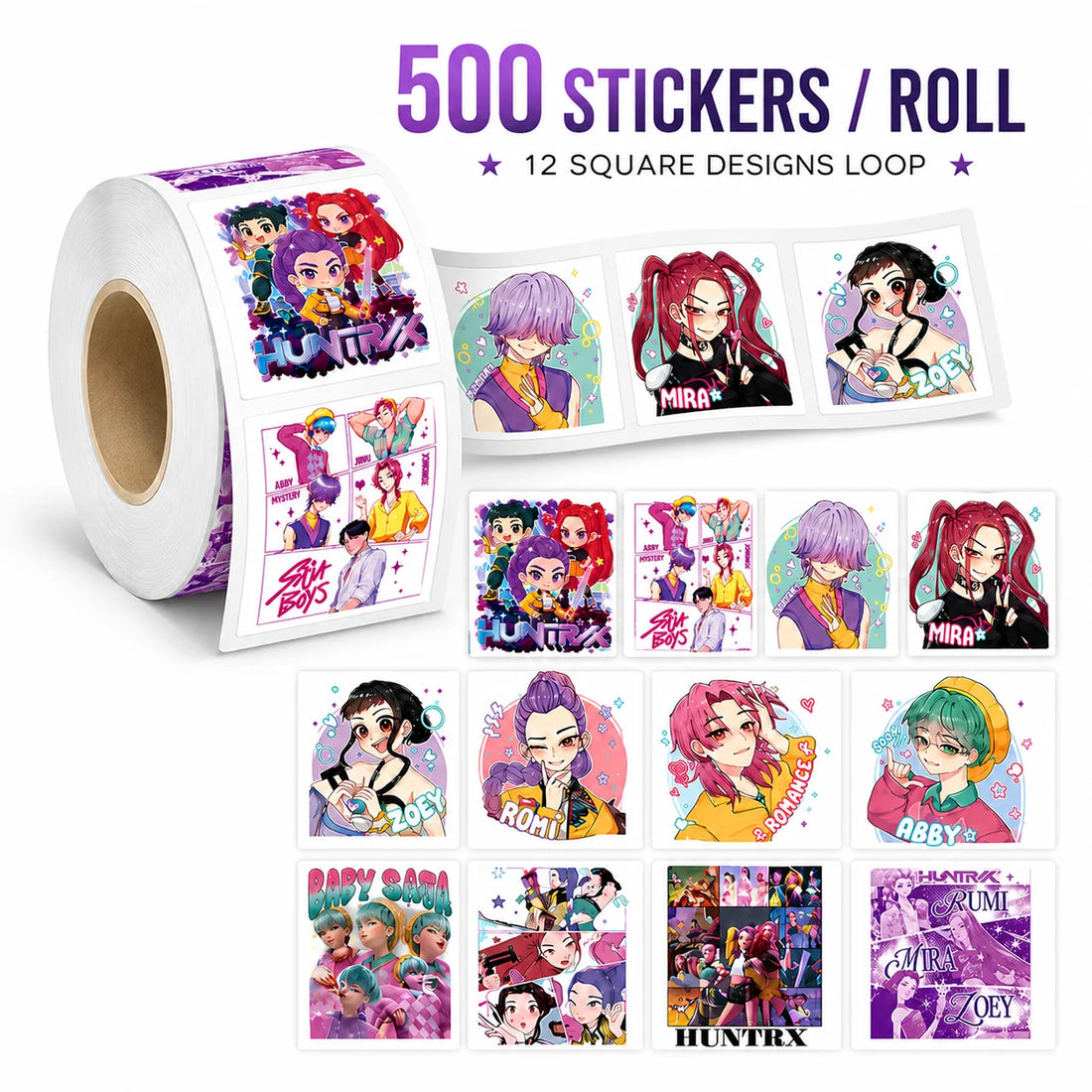 500 Stickers Waterproof KPop Demon Hunters — photo 3